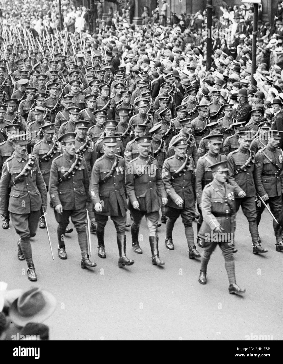 London Victory Parade, maggio 1919. 1914 uomini. Foto Stock