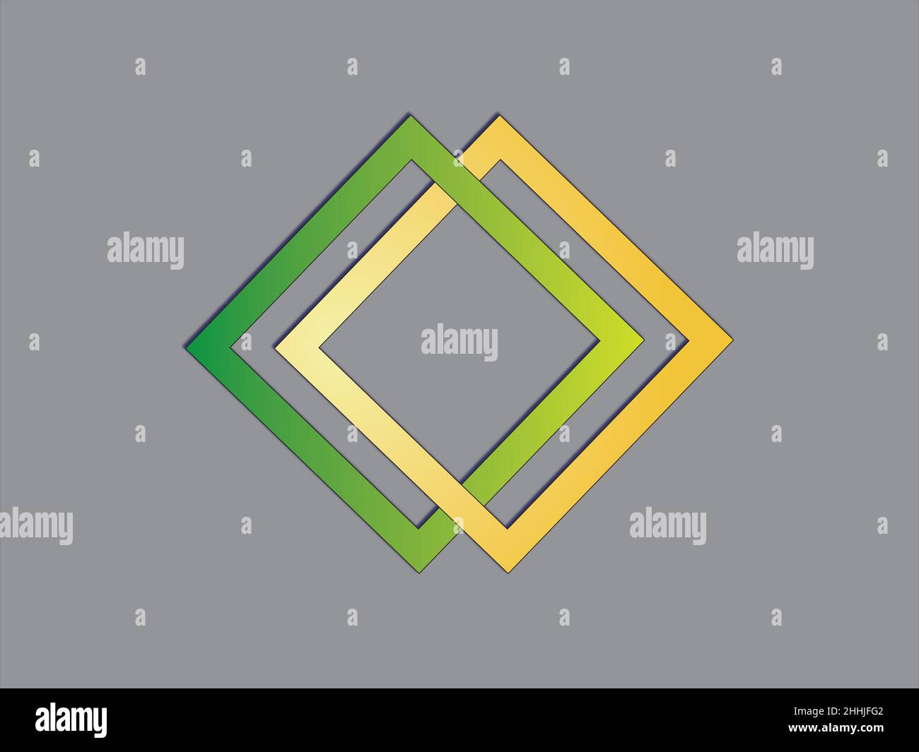 Grafica vettoriale che mostra un oggetto risultante dalla trasformazione dei quadrati in un programma grafico. Illustrazione Vettoriale