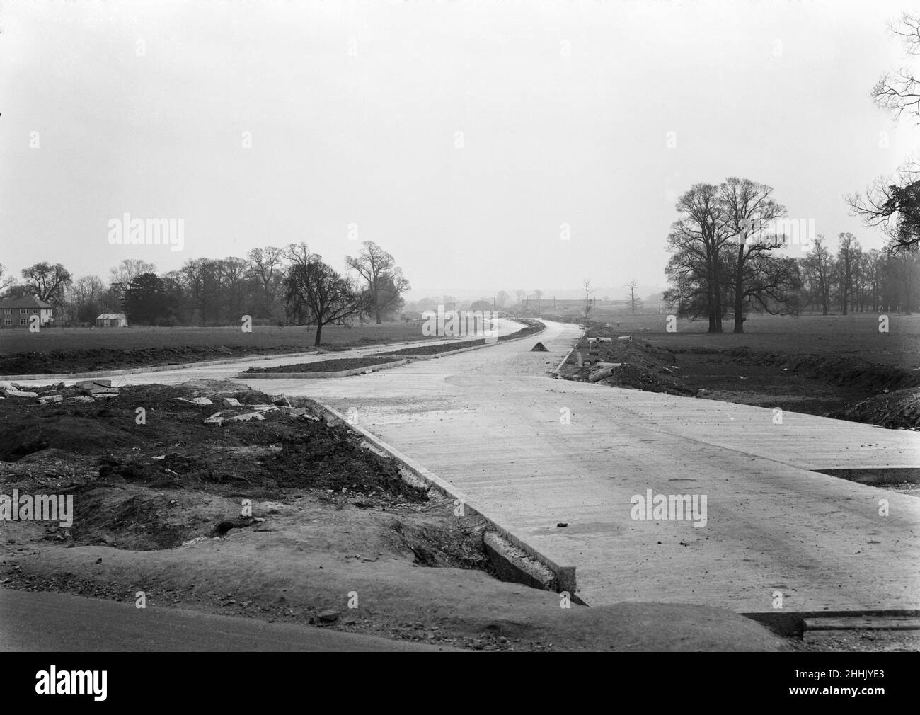 Western Avenue in costruzione Hillingdon Circa 1934 Foto Stock