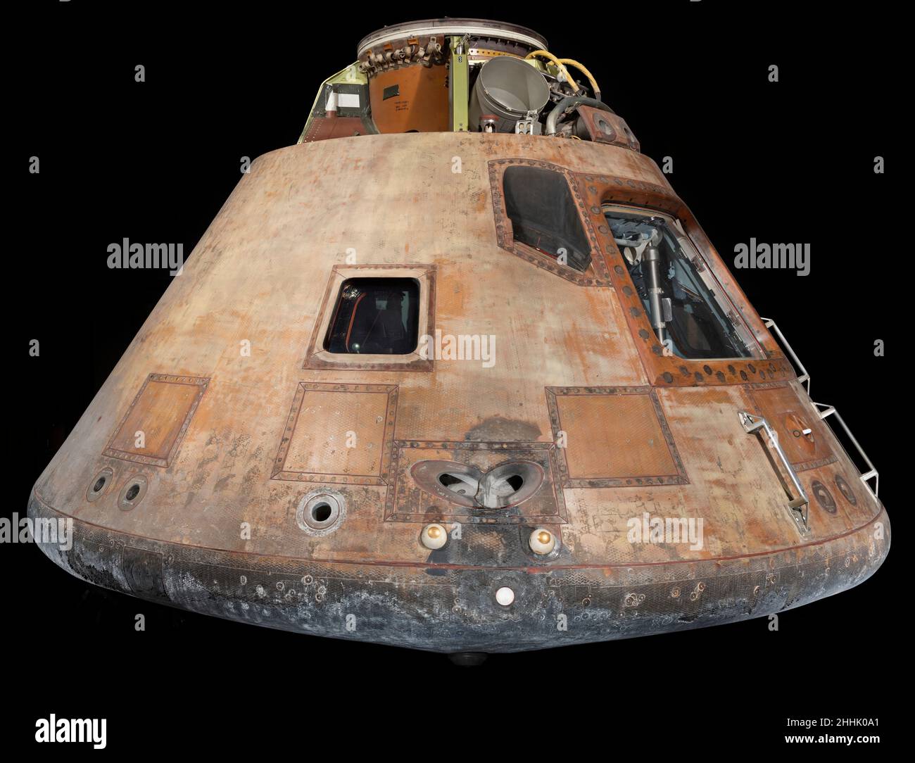 Il modulo di comando Apollo 11, 'Columbia, quartiere vivente per l'equipaggio in tre persone durante la maggior parte della prima missione di atterraggio lunare con equipaggio nel luglio 1969 Foto Stock