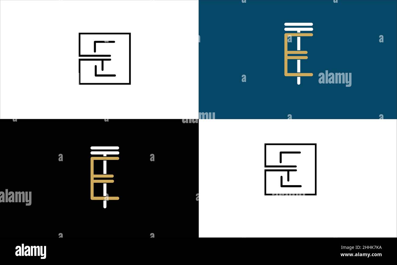 ET, TE Abstract Letters Logo monogramma Illustrazione Vettoriale