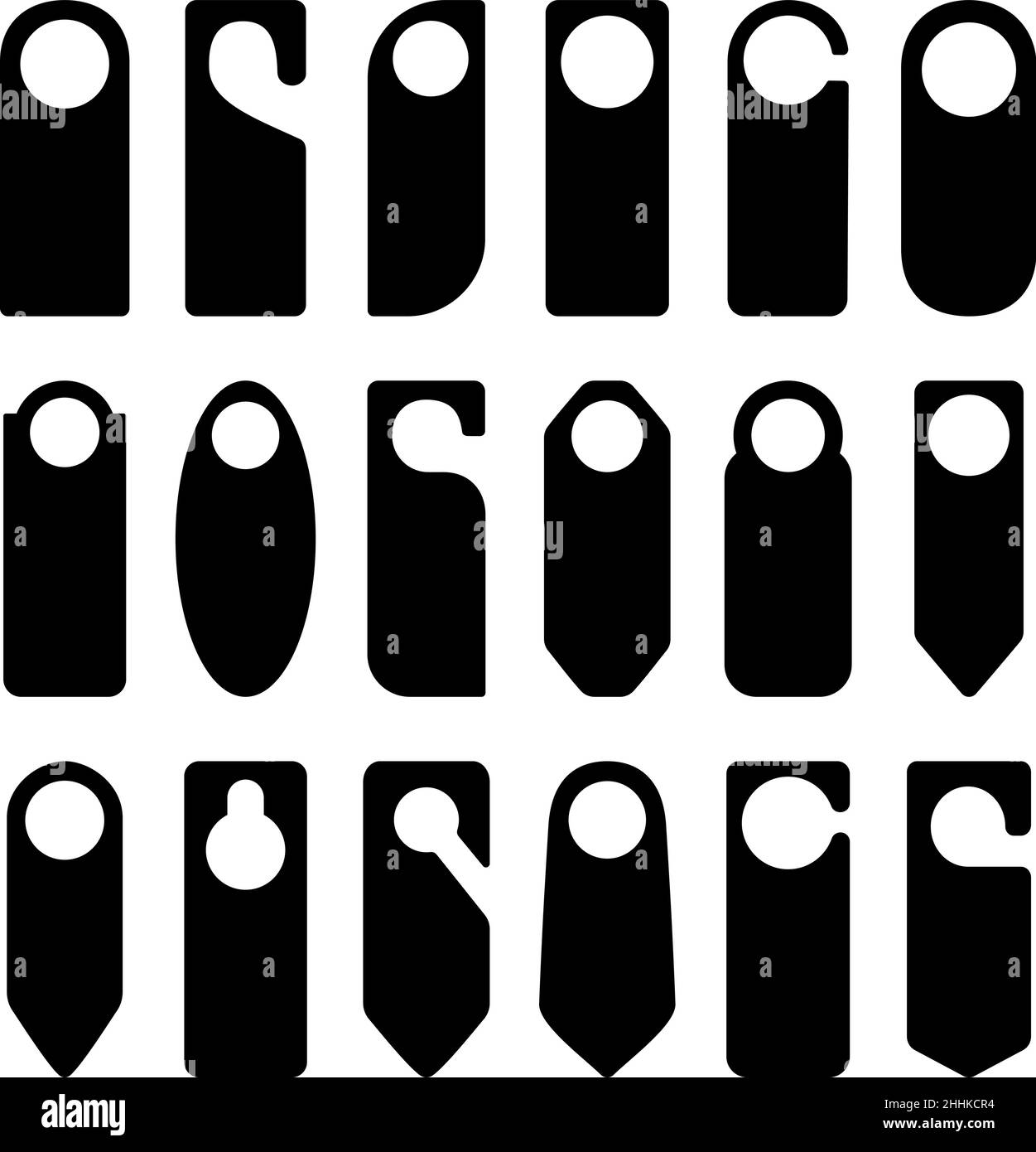 Set di staffe per porte, illustrazione vettoriale Illustrazione Vettoriale