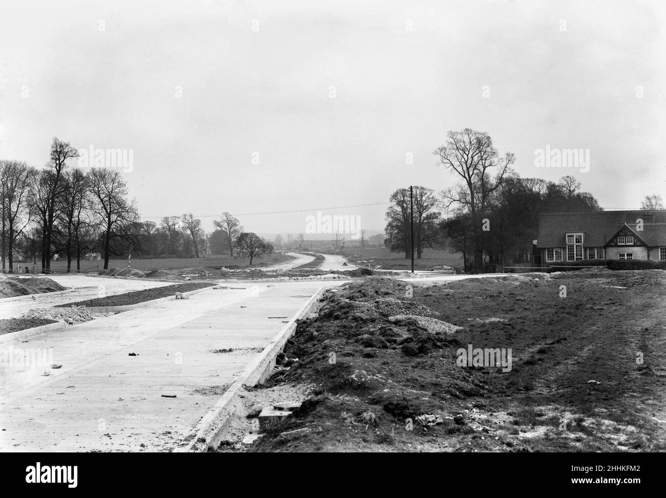 Western Avenue in costruzione Hillingdon Circa 1934 Foto Stock