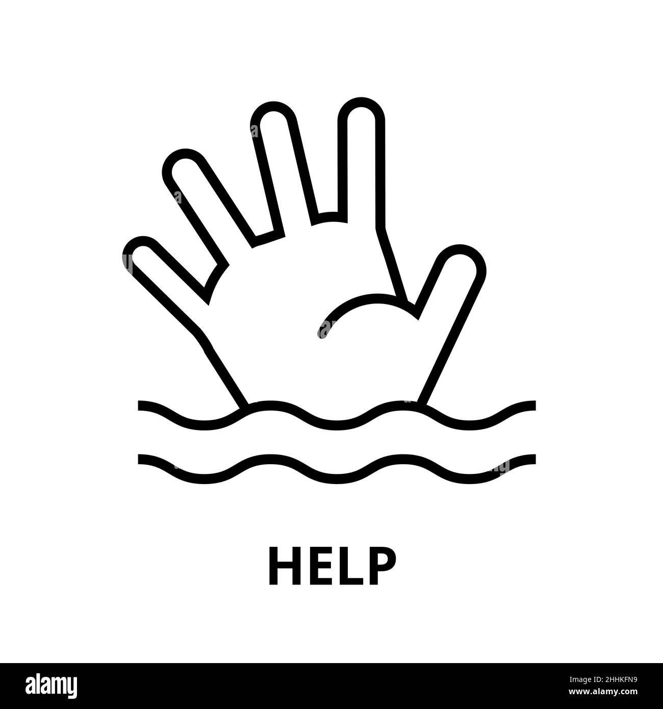 Moderna illustrazione vettoriale di linea modificabile, icona della guida, per grafica e web design Illustrazione Vettoriale