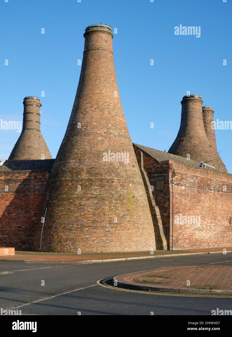 Stoke, Staffordshire, Inghilterra, Gran Bretagna, Jan 9th 2022.view di bottiglia Kiln Gladstone ceramica. Foto Stock