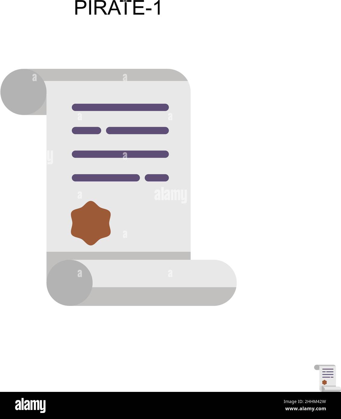 Pirate-1 semplice icona vettoriale.perfetto colore moderno pittogramma su tratto modificabile. Icone Pirate-1 per il vostro progetto aziendale Illustrazione Vettoriale