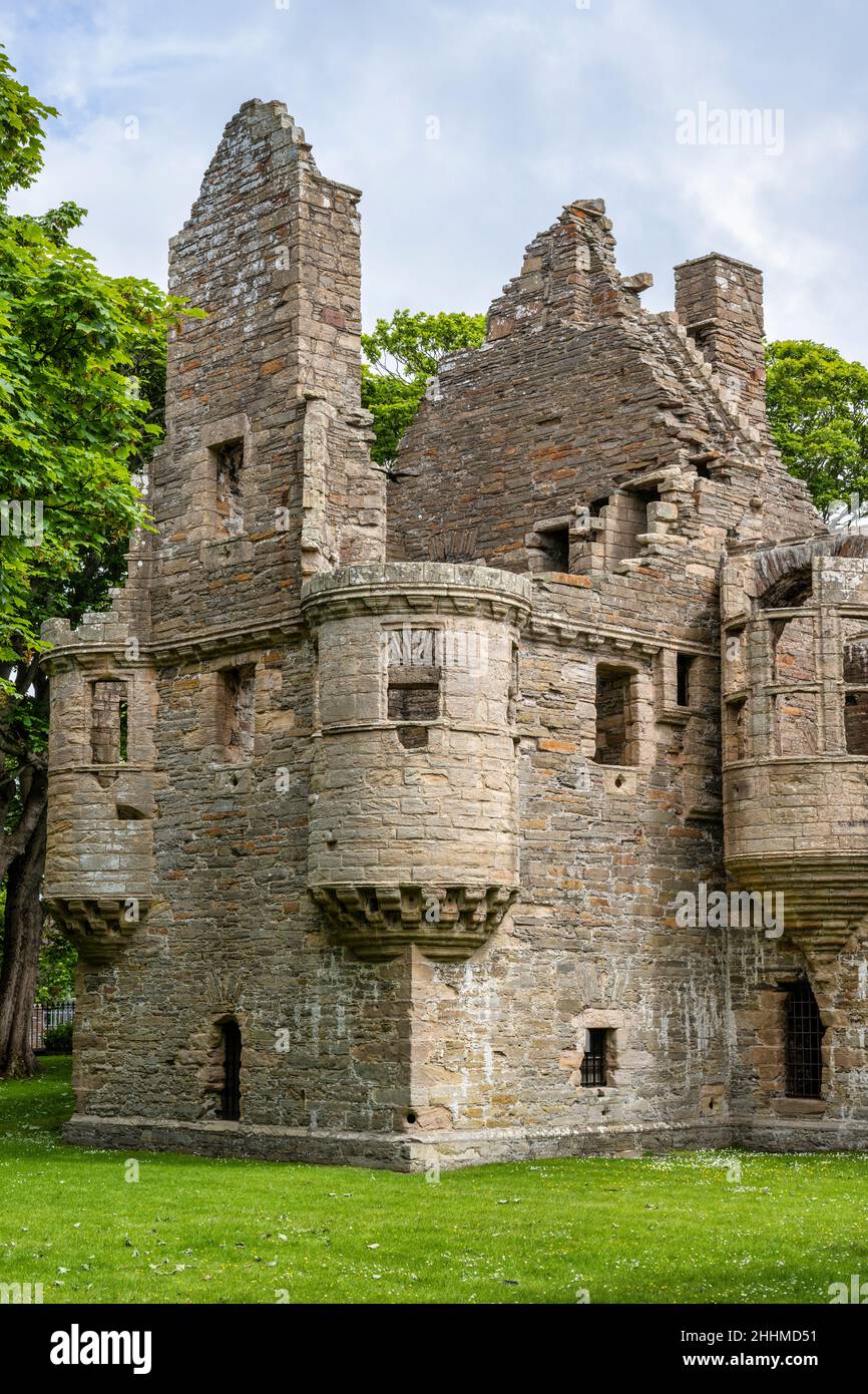 Rovine di Earl’s Palace a Kirkwall, sulla Mainland Orkney in Scozia Foto Stock