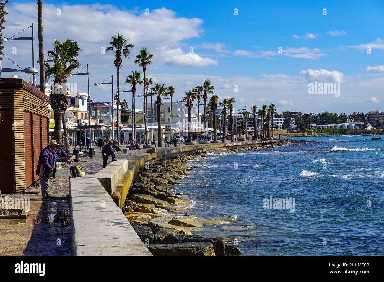 La città vecchia di Paphos, Pafos, Cipro, Mediterraneo orientale, Foto Stock