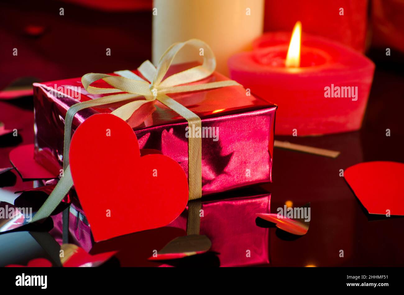 Sfondo romantico per la festa di San Valentino Foto Stock