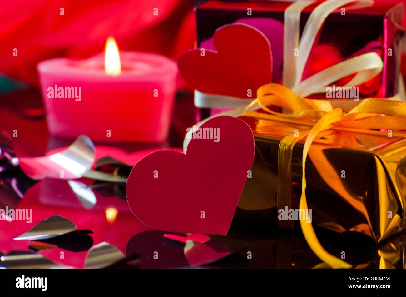 Sfondo romantico per la festa di San Valentino Foto Stock