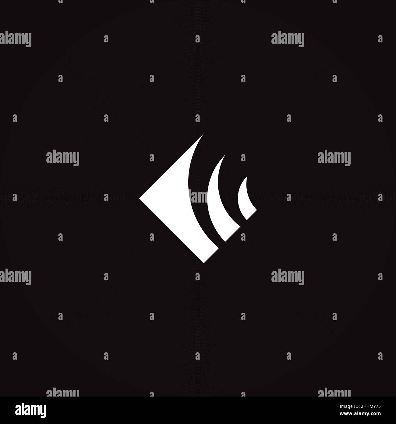 Logo Rhombus con taglio negativo dello spazio, icona della silhouette per il marchio business, emblema aziendale. Etichetta geometrica astratta. Vettore Illustrazione Vettoriale