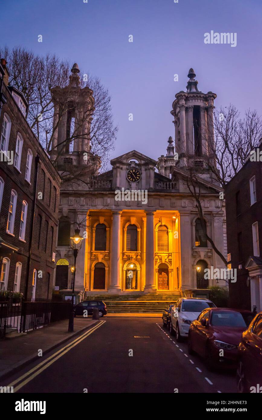 St John's Smith Square, una chiesa ridondante nel centro di Smith Square, Westminster, sede di concerti di musica classica, Londra, Inghilterra, Regno Unito Foto Stock