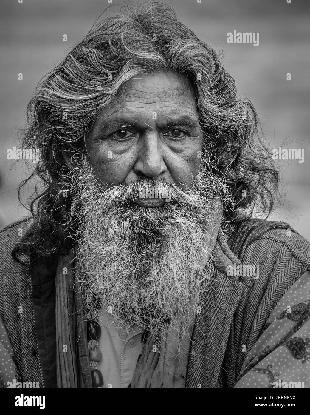 Sadhu indiano Foto Stock