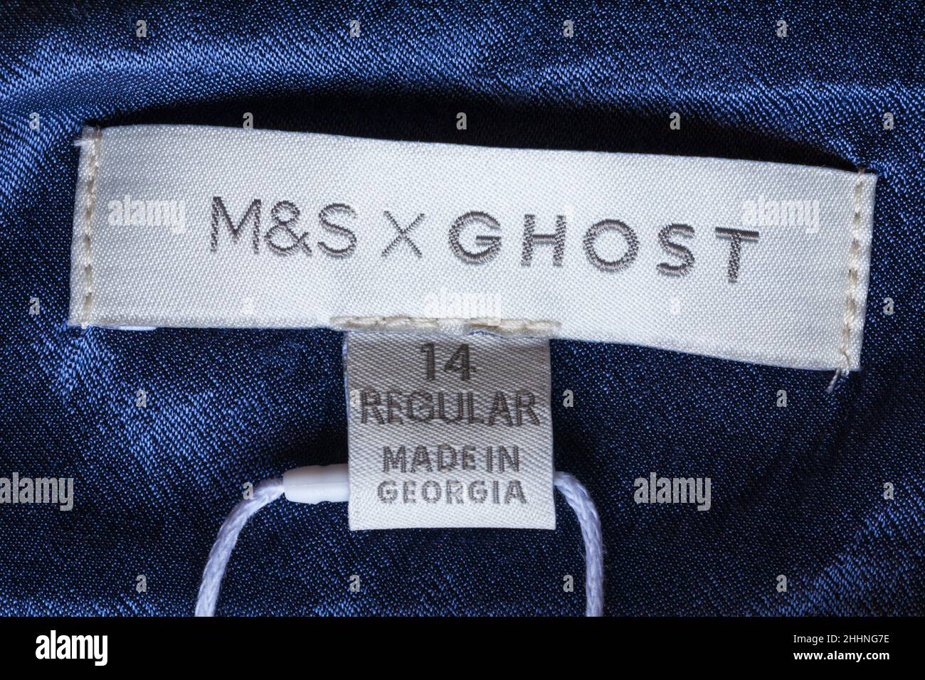 X Ghost Made in Georgia etichetta taglia 14 normali pantaloni M&S - venduti nel Regno Unito Regno Unito, Gran Bretagna Foto Stock