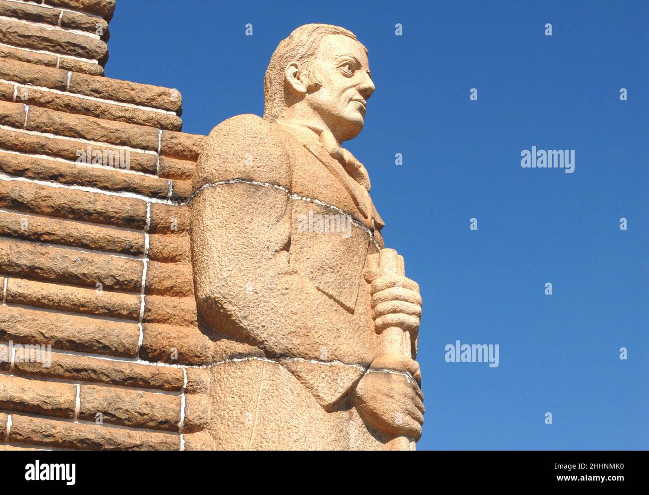 Statua di Piet Retief, Voortrekker monumento, Pretoria, Sudafrica Foto Stock