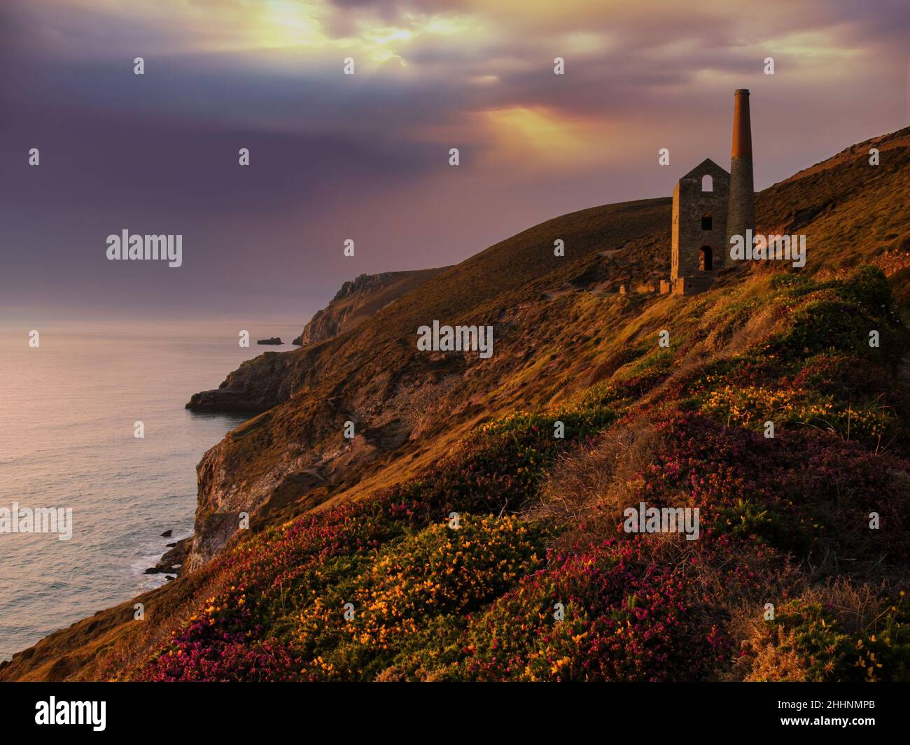 Wheal Coates Miniera di stagno, Sant'Agnese, Cornwall, Regno Unito Foto Stock
