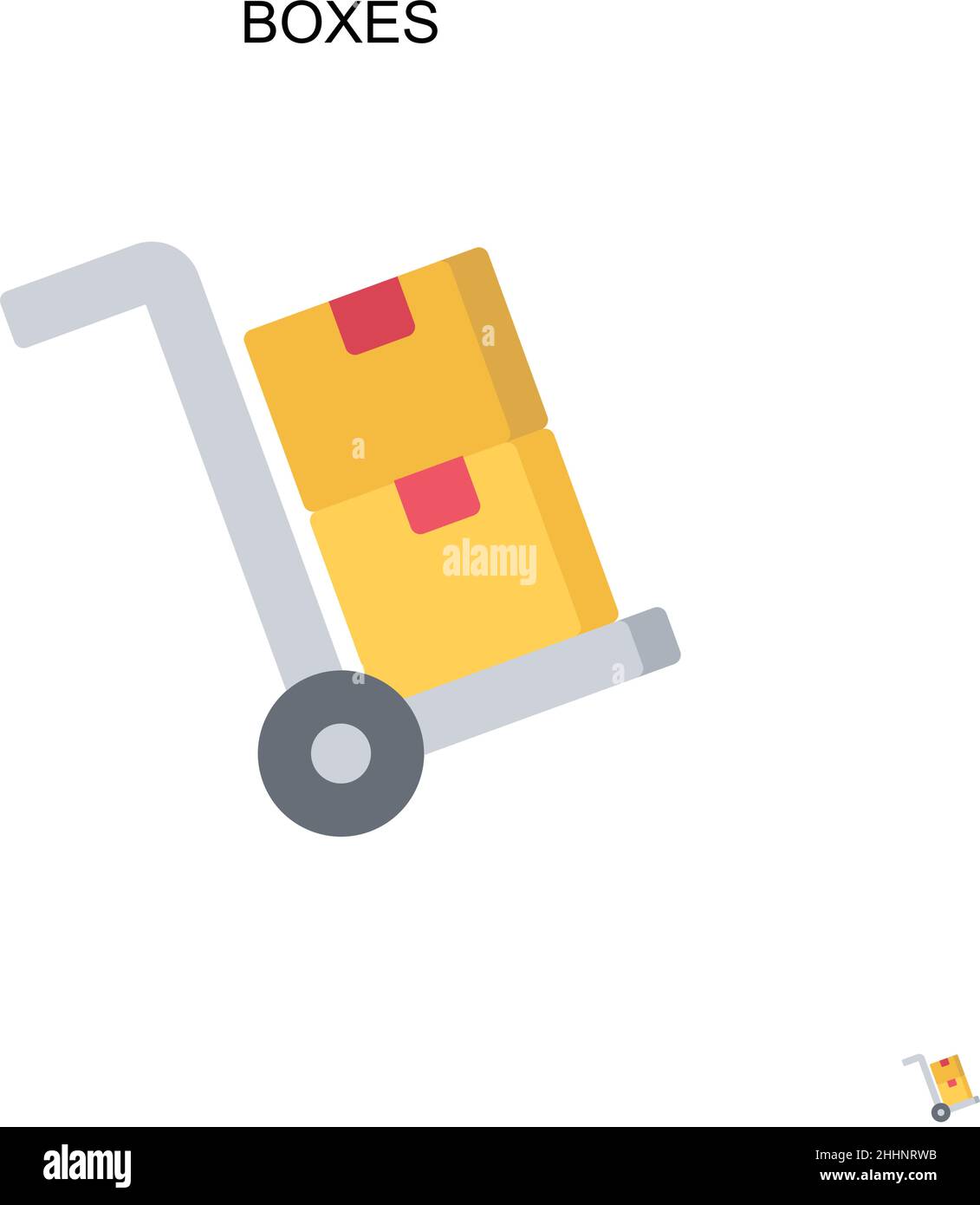 Caselle semplice vettore icona.colore perfetto pittogramma moderno su tratto modificabile. Icone delle scatole per il vostro progetto di affari Illustrazione Vettoriale