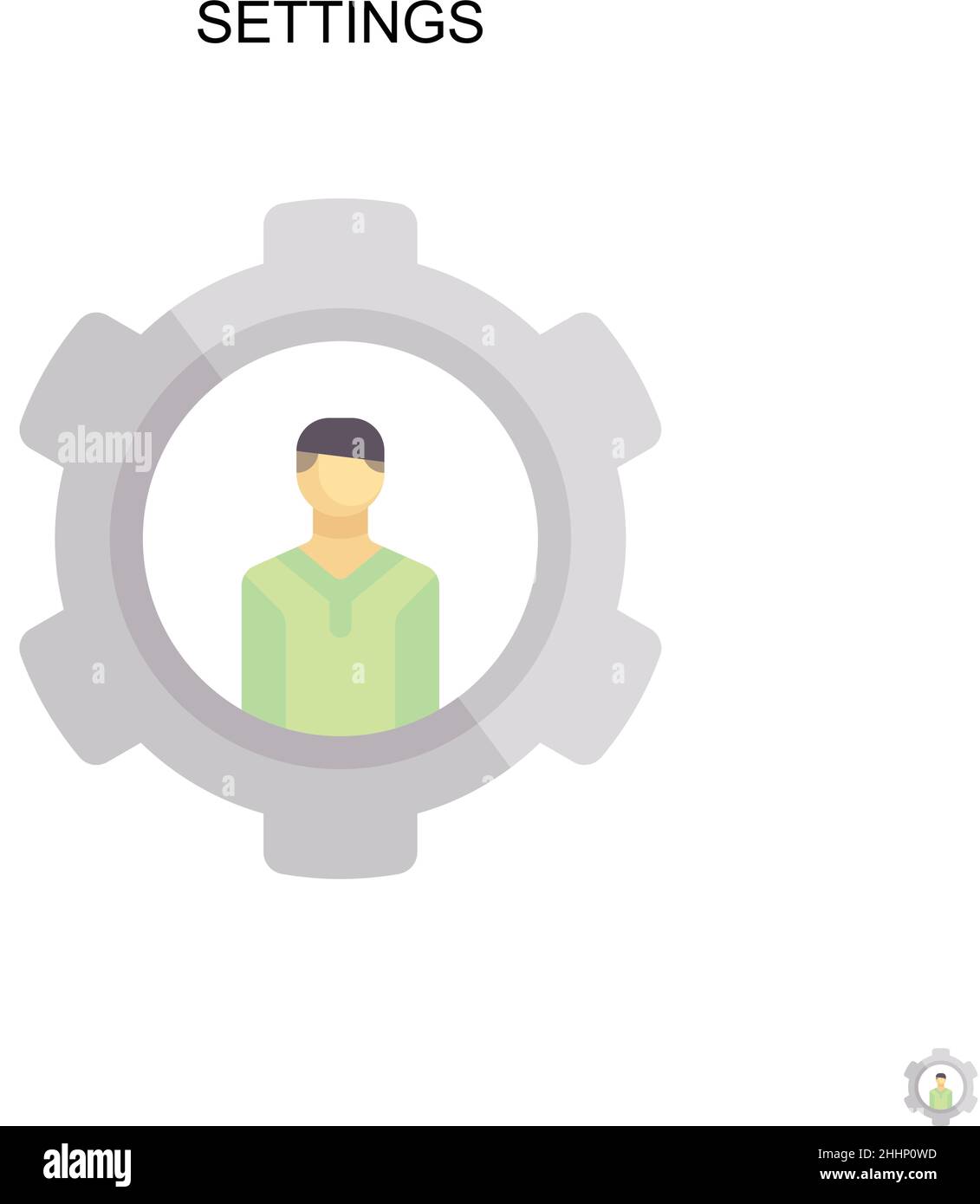 Impostazioni semplice icona vettoriale.colore perfetto pittogramma moderno su tratto modificabile. Icone delle impostazioni per il progetto aziendale Illustrazione Vettoriale