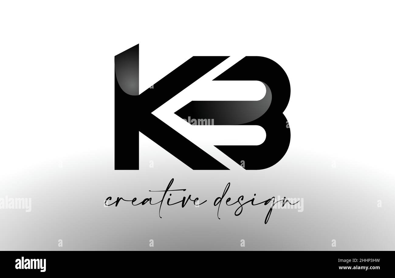 KB Letter Logo Design con elegante look minimalista.KB icona vettoriale con design creativo look moderno in bianco e nero vettoriale Illustrazione. Illustrazione Vettoriale