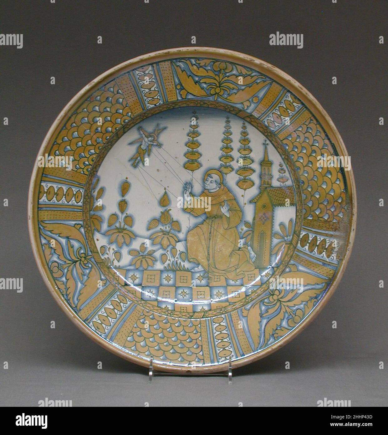 Altopiano ca. 1520–25 Italiano, Deruta. Plateau. Italiano, Deruta. CA. 1520–25. Maiolica (terracotta stagnata), arrugginita. Ceramica-ceramica Foto Stock