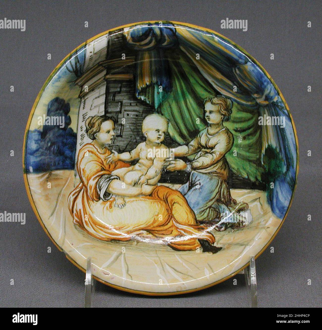 Vasca ca. 1560–70 Italiano, Urbino. Ciotola. Italiano, Urbino. Ca. 1560–70. Maiolica (terracotta stagnata). Ceramica-ceramica Foto Stock