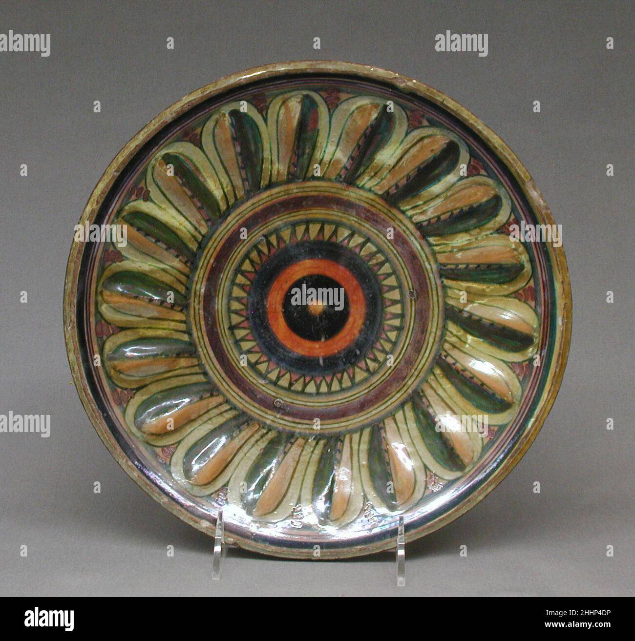 Piatto 16th secolo o più tardi Italiano, Gubbio. Piastra. Italiano, Gubbio. 16th o più tardi. Maiolica (terracotta stagnata). Ceramica-ceramica Foto Stock