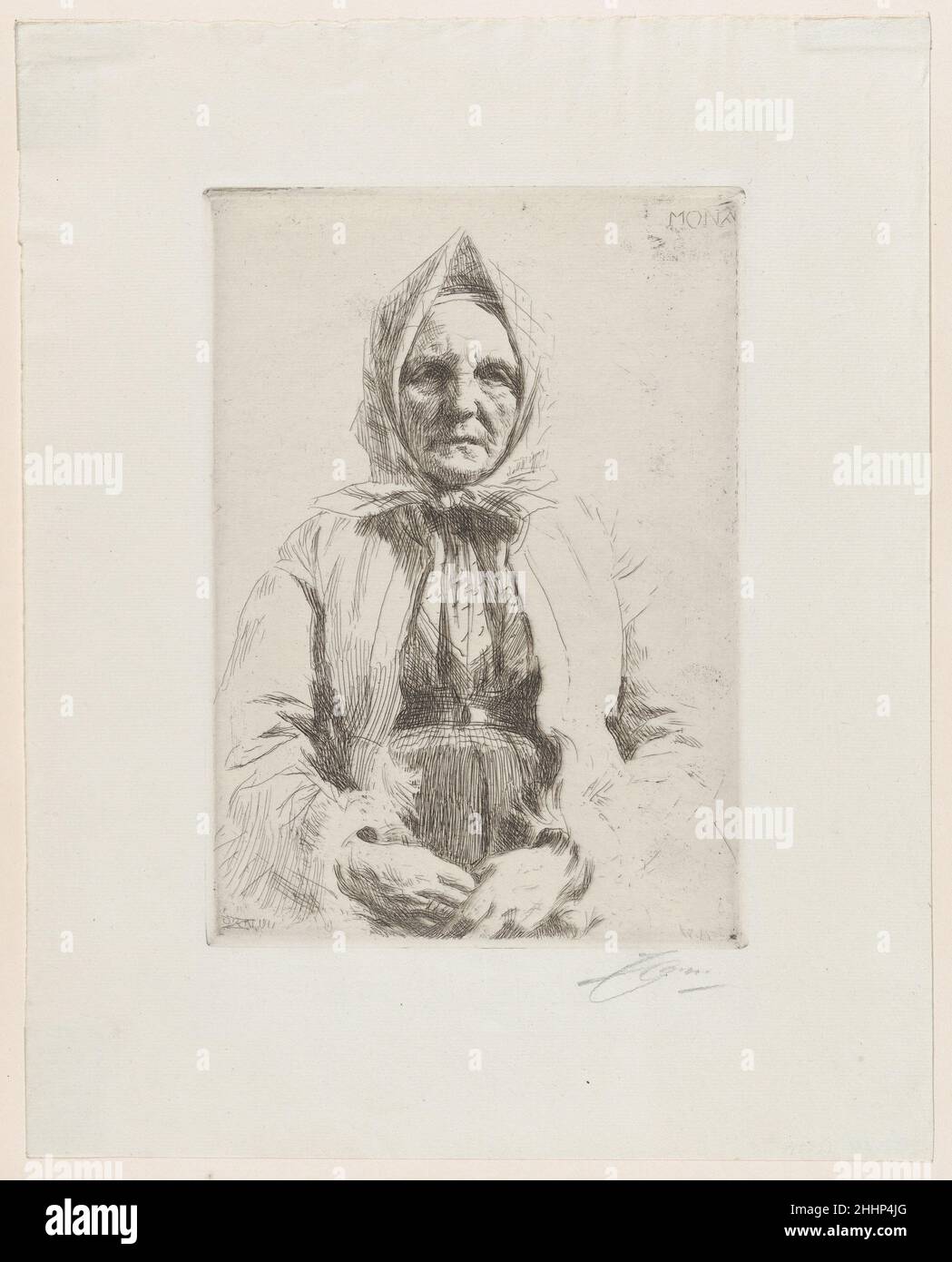 Mona 1911 Anders Zorn svedese. Mona. Anders Zorn (svedese, Mora 1860–1920 Mora). 1911. Incisione; terzo stato di tre. Stampa Foto Stock