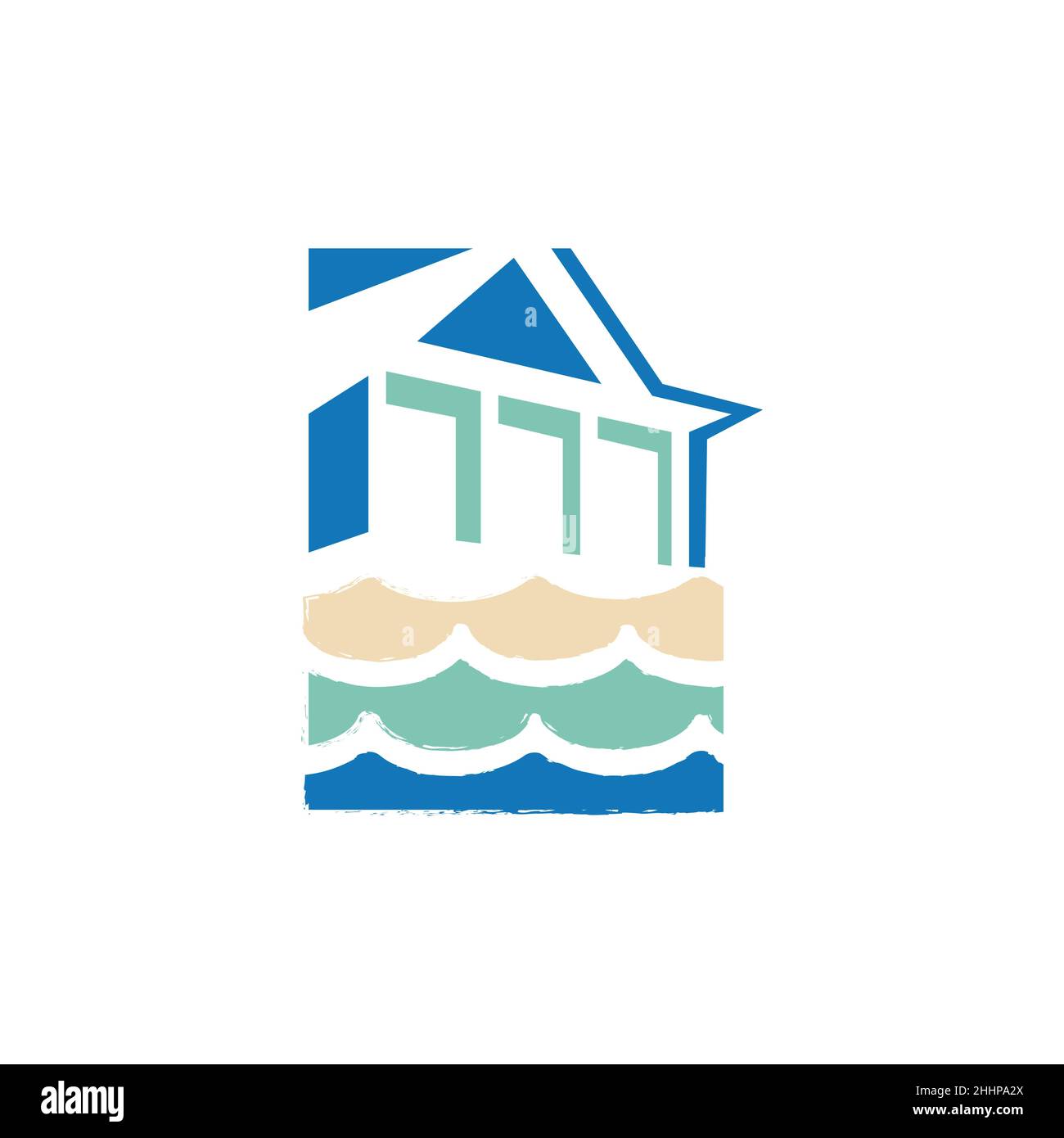 Modello di disegno astratto colorato della casa del logo. Illustrazione vettoriale EPS.8 EPS.10 Illustrazione Vettoriale