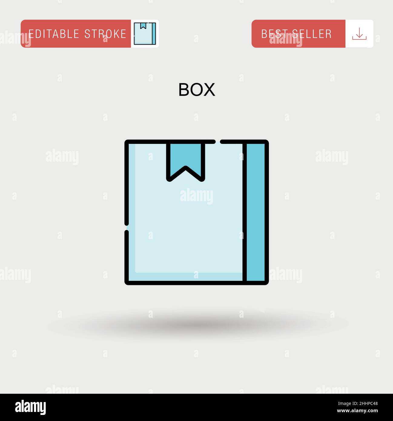 Icona vettoriale semplice box. Illustrazione Vettoriale