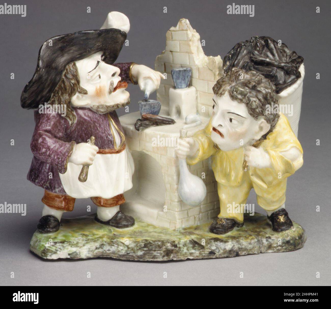 Alchimisti ca. 1770 probabilmente italiano. Alchimisti, probabilmente italiani, ca. 1770. Porcellana a pasta dura. Ceramica-porcellana Foto Stock