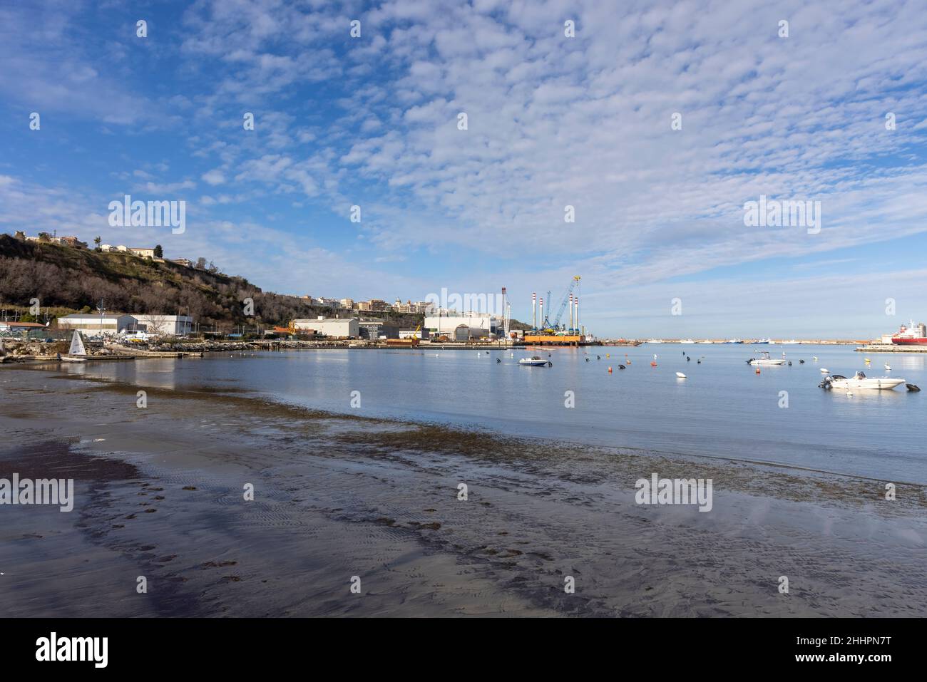 Porto di Ortona in Abruzzo, sul mare Adriatico Foto Stock