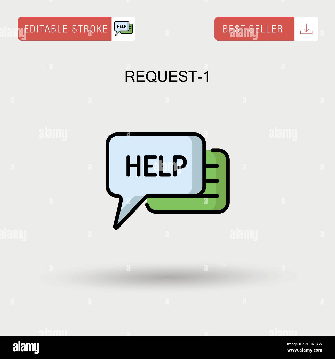 Request-1 icona vettore semplice. Illustrazione Vettoriale