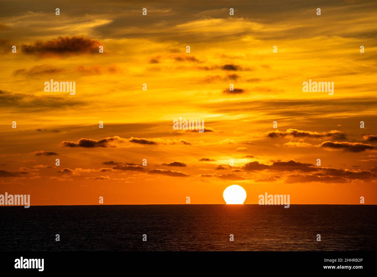 Alba panoramica vista dalla nave da crociera in Messico Foto Stock