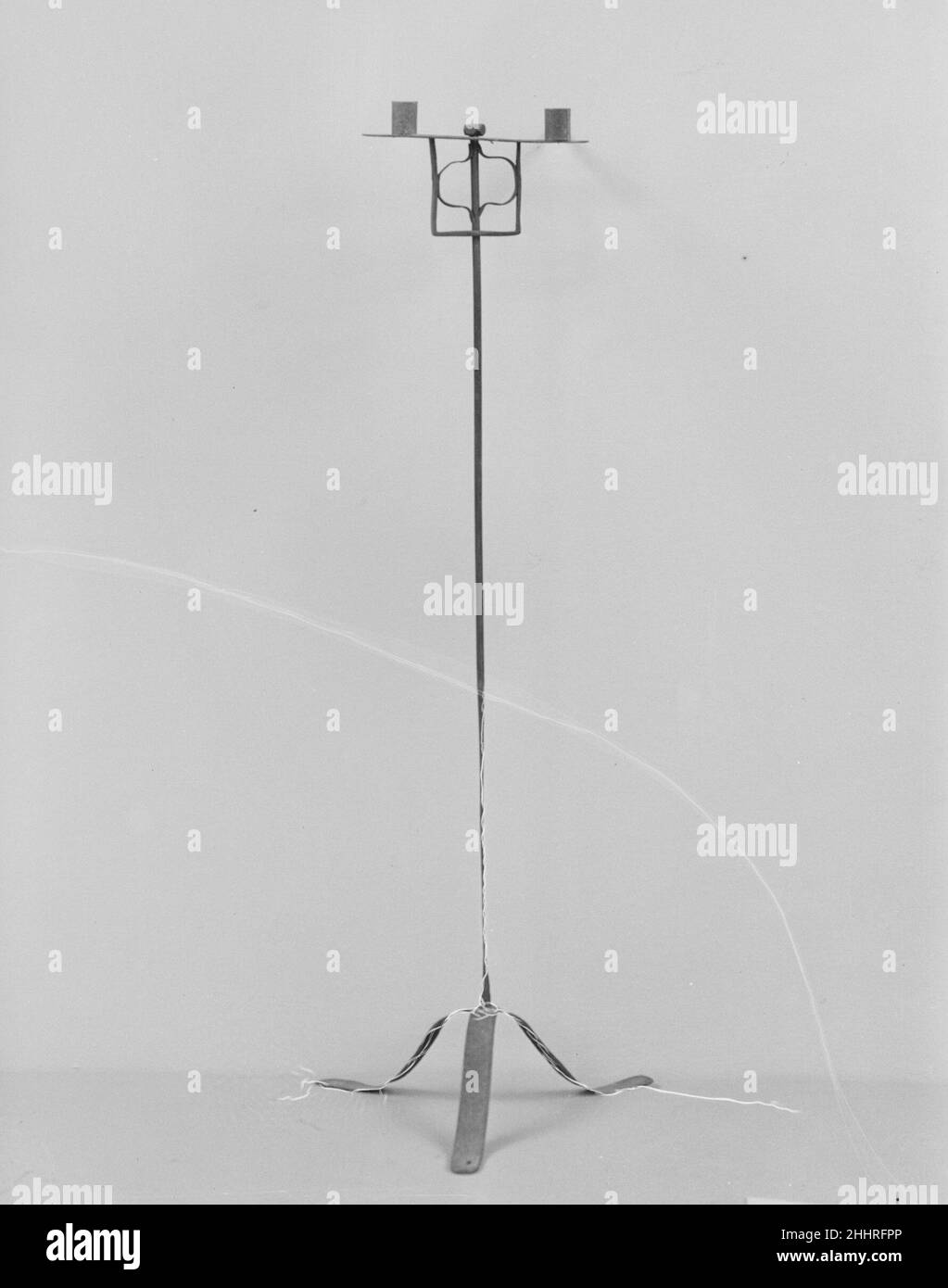 Candlestand 1700–1800 americano. Candela. Americano. 1700–1800. Ferro battuto. Fabbricato in Pennsylvania, Stati Uniti Foto Stock