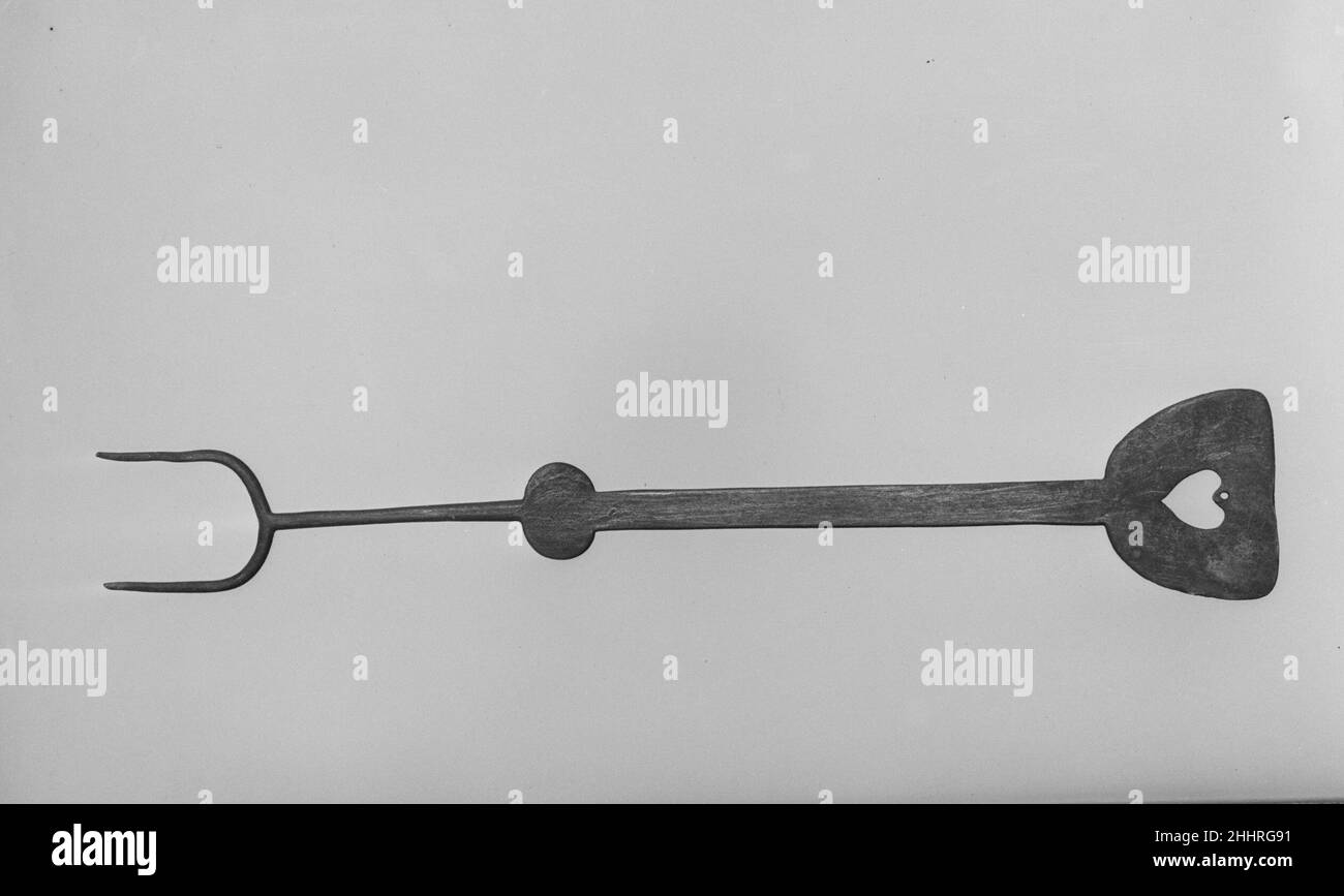 Fork 1700–1800 americano. Forcella. Americano. 1700–1800. Ferro battuto. Fabbricato in Pennsylvania, Stati Uniti Foto Stock