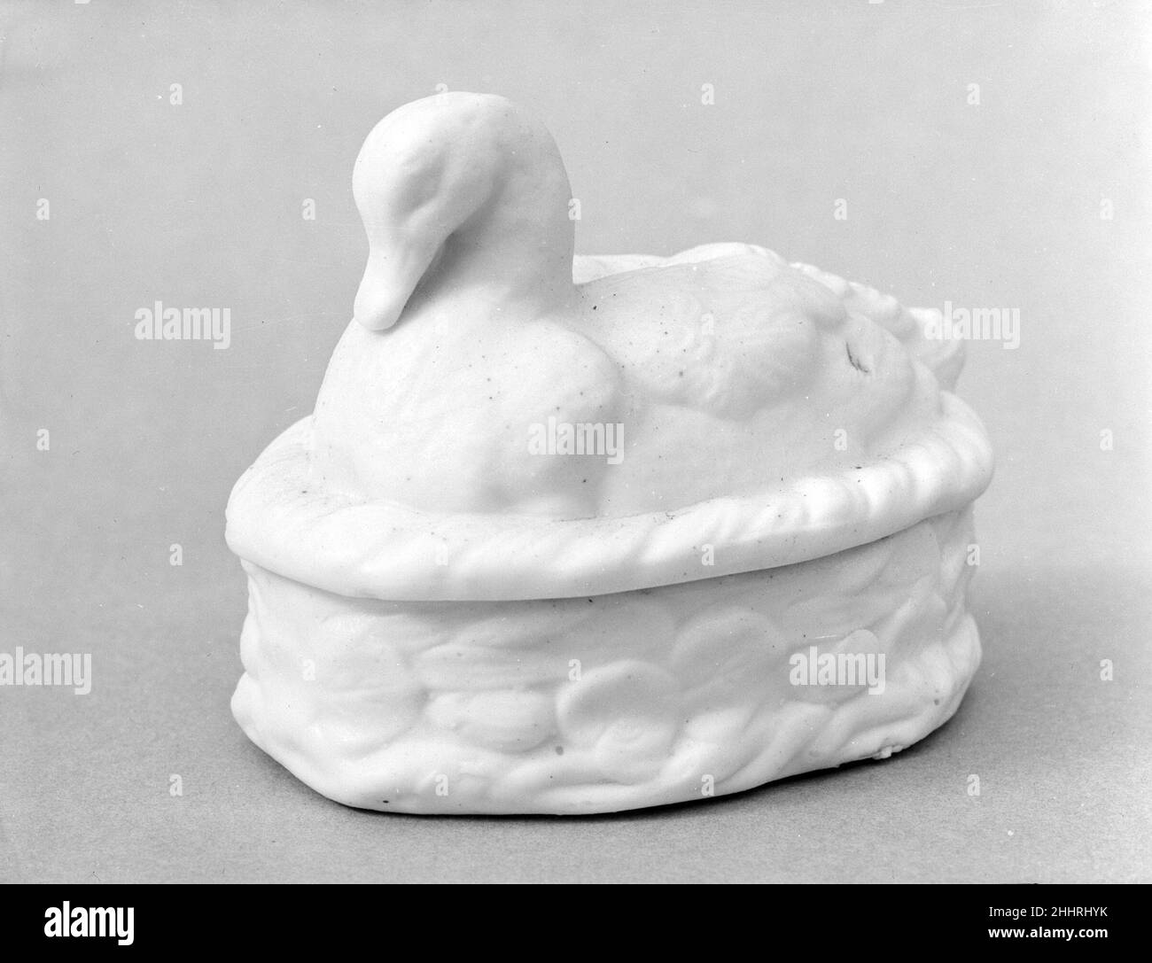 Trinket Box 1830–70 americano. Scatola Trinket. Americano. 1830–70. Porcellana di Parian. Probabilmente fabbricato a Bennington, Vermont, Stati Uniti Foto Stock