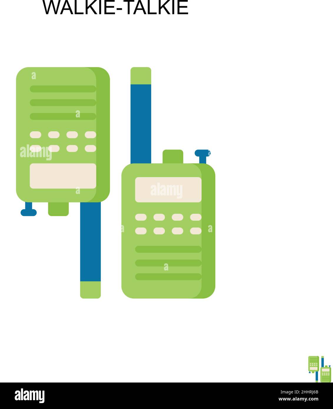 Walkie-talkie semplice icona vettoriale.perfetto colore moderno pittogramma su tratto modificabile. Icone walkie-talkie per il vostro progetto aziendale Illustrazione Vettoriale