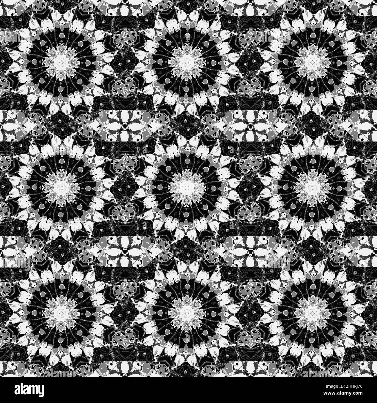cerchio bianco e nero senza cuciture Foto Stock