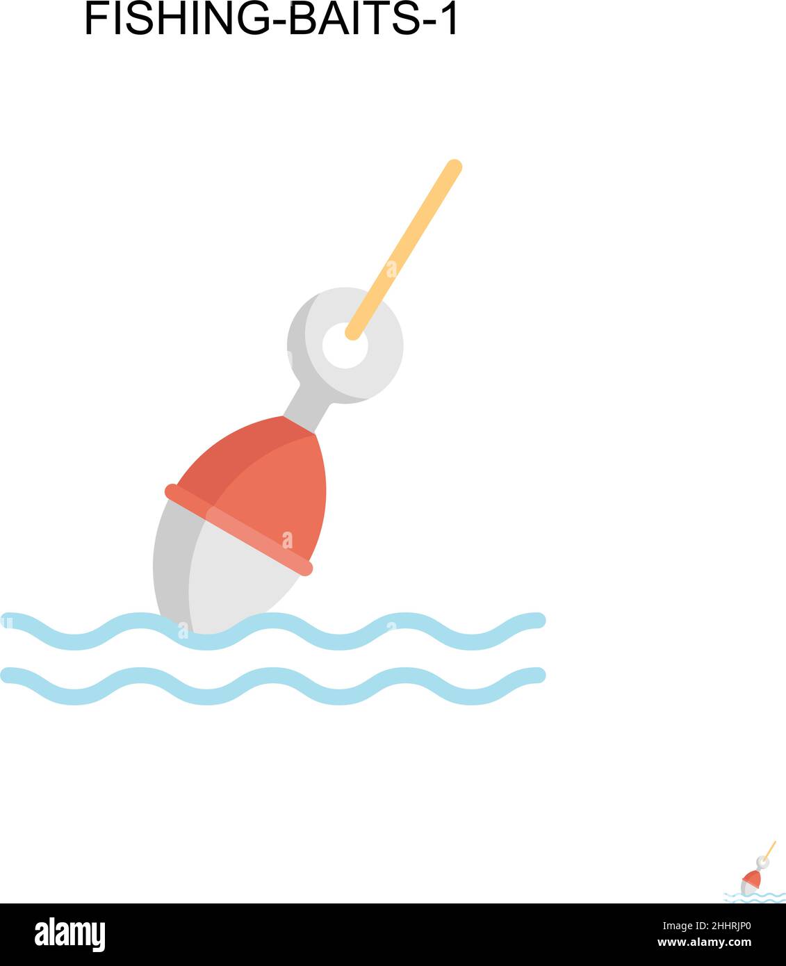 Pesca-esche-1 semplice vettore icona.perfetto colore moderno pittogramma su tratto modificabile. Pesca-esche-1 icone per il vostro progetto di business Illustrazione Vettoriale