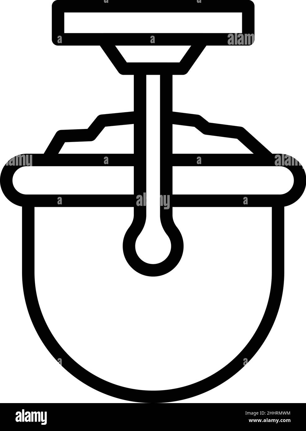 Vettore di contorno dell'icona del cavoldrone in alluminio. Ruota per auto. Acciaio jdm Illustrazione Vettoriale