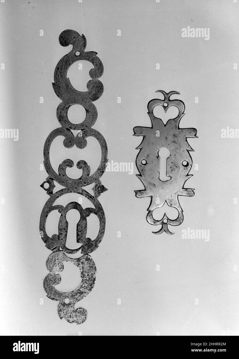 Cutcheon 1700–1800. Cutcheon. 1700–1800. Ferro battuto Foto Stock