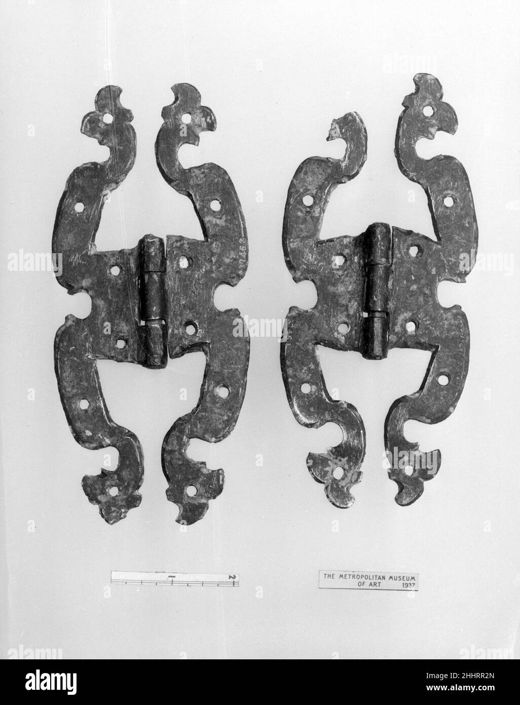 Cerniera 1630–70. Cerniera. 1630–70. Ferro battuto Foto Stock