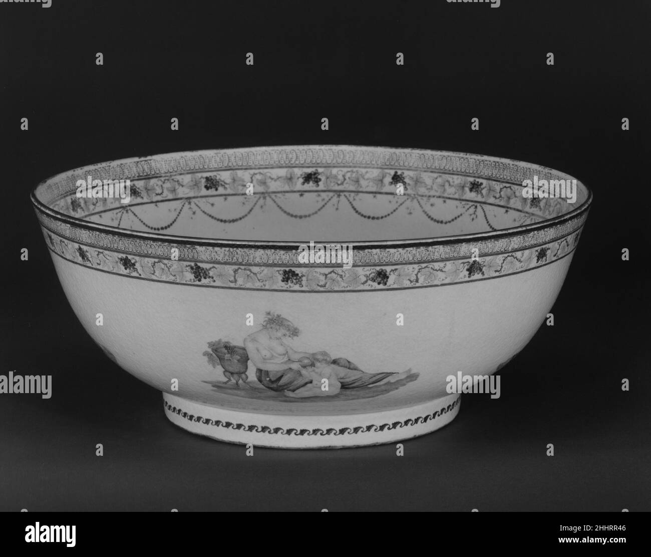 Punch Bowl 1800–1805 cinese. Contenitore punch. Cinese. 1800–1805. Porcellana. Prodotto in Cina Foto Stock