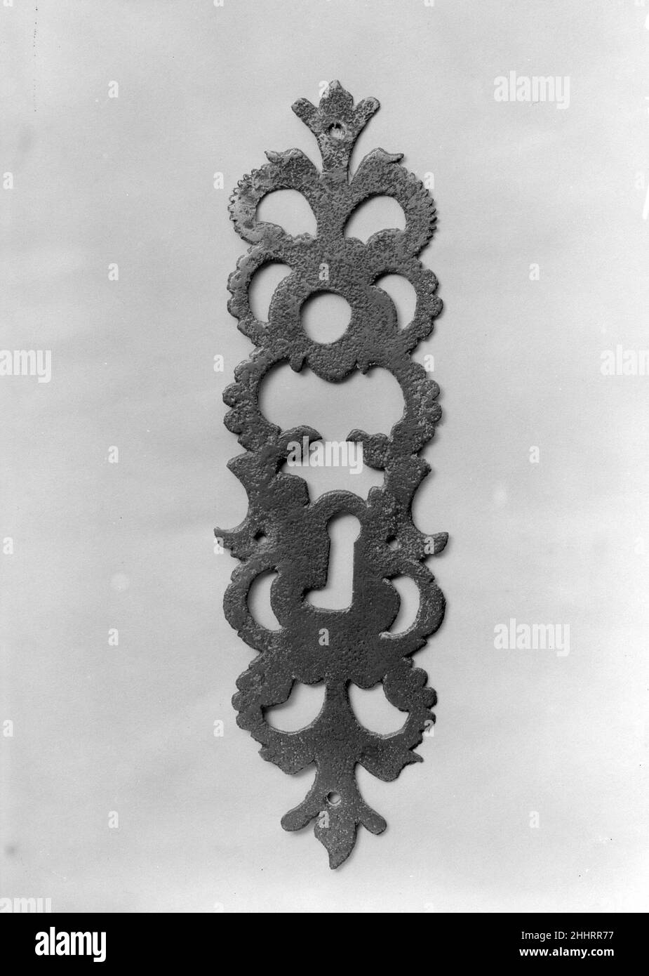 Escutcheon 1730–70 americano. Cutcheon. Americano. 1730–70. Ferro battuto. Fabbricato in Pennsylvania, Stati Uniti Foto Stock