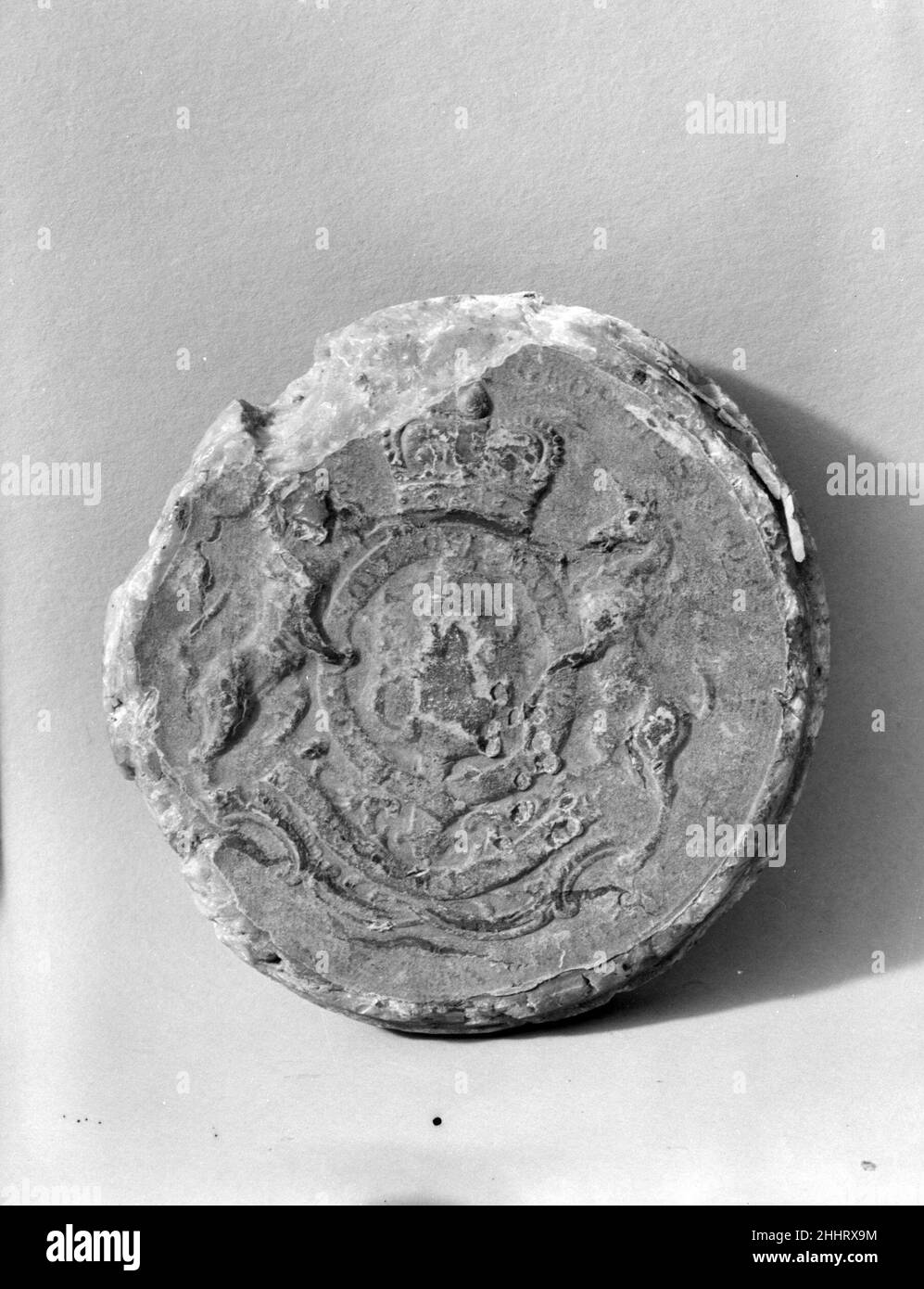 Sigillo della Colonia della Virginia 1767–76. Sigillo della Colonia della Virginia. 1767–76. Cera coperta di carta Foto Stock