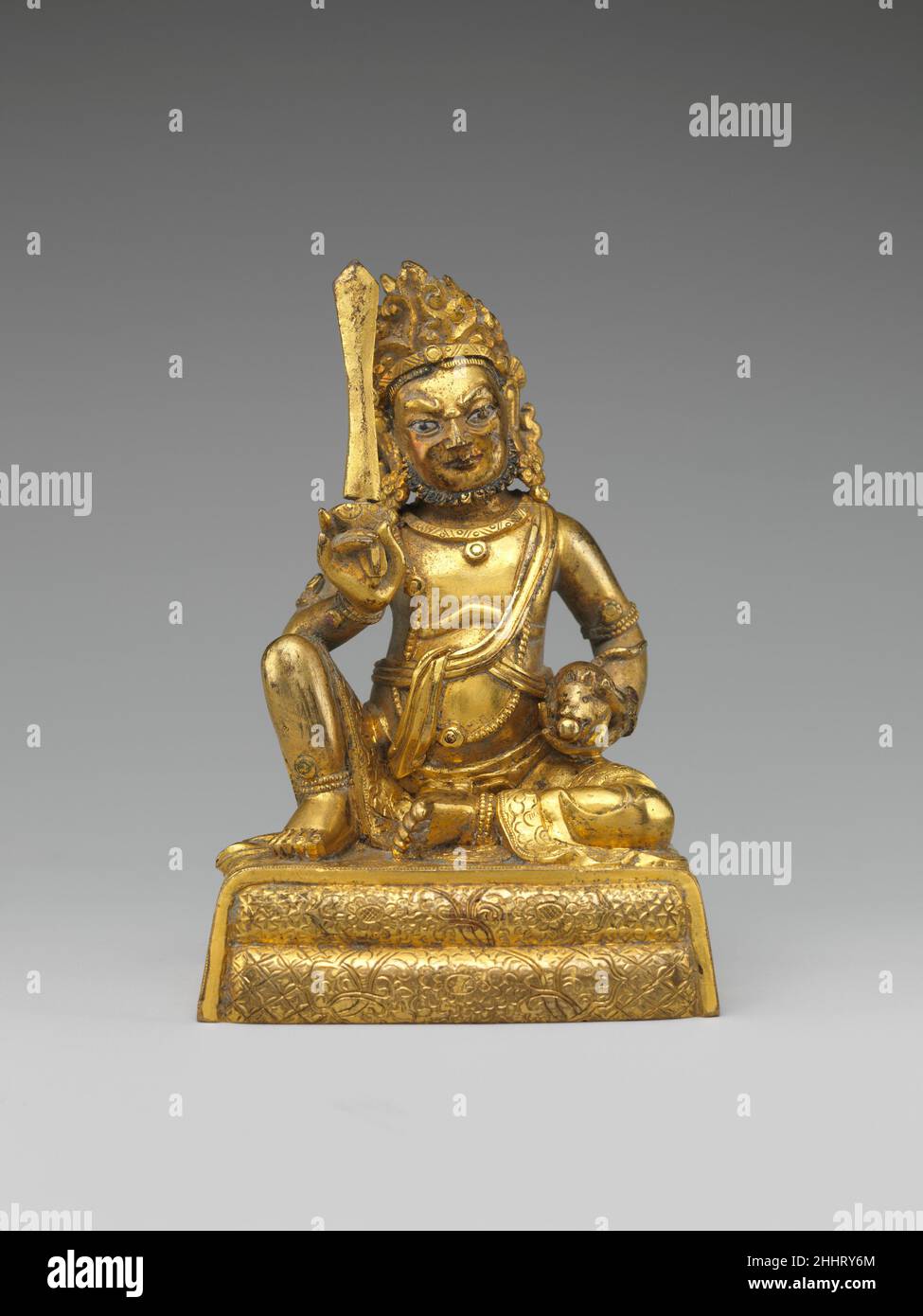 Vaishravana come Kubera (Dou Wen Tian) 19th secolo Mongolia o Cina. Vaishravana come Kubera (Dou Wen Tian) 73199 Foto Stock