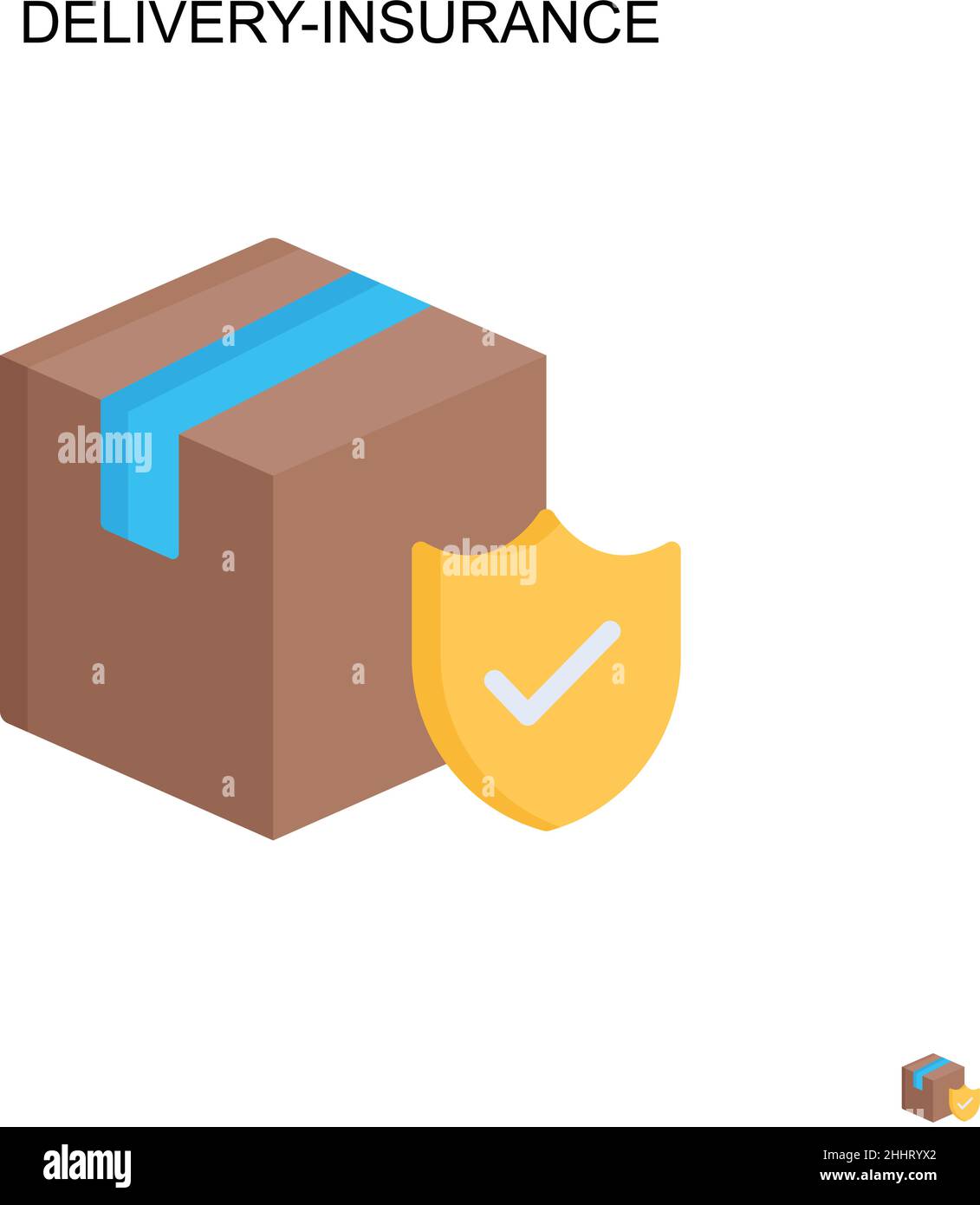 Consegna-assicurazione semplice vettore icona.perfetto colore moderno pittogramma su tratto modificabile. Icone di assicurazione-consegna per il vostro progetto di affari Illustrazione Vettoriale