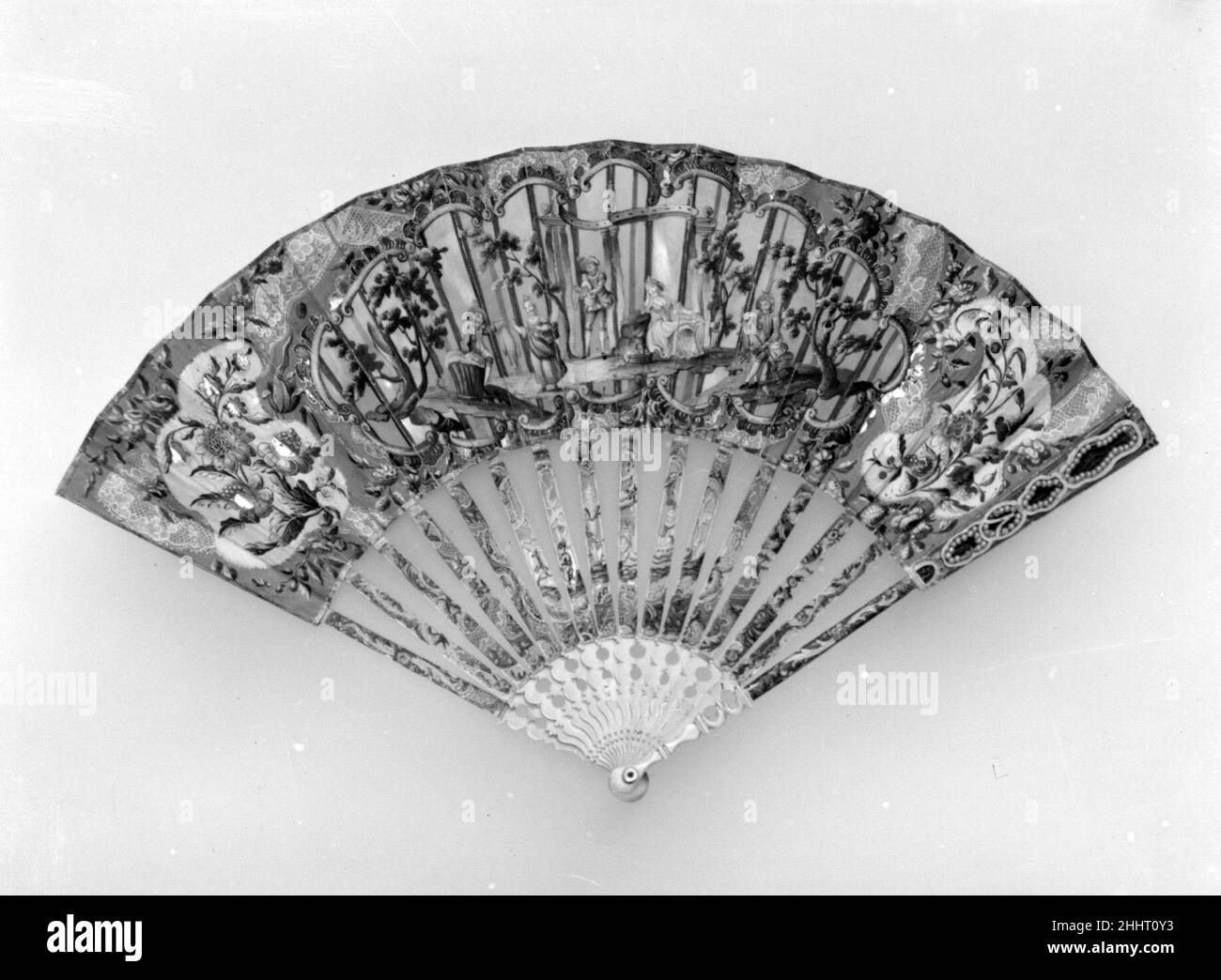 Fan 18th secolo olandese. Ventola. Olandese. 18th secolo. Carta, avorio e madreperla. Ventole Foto Stock