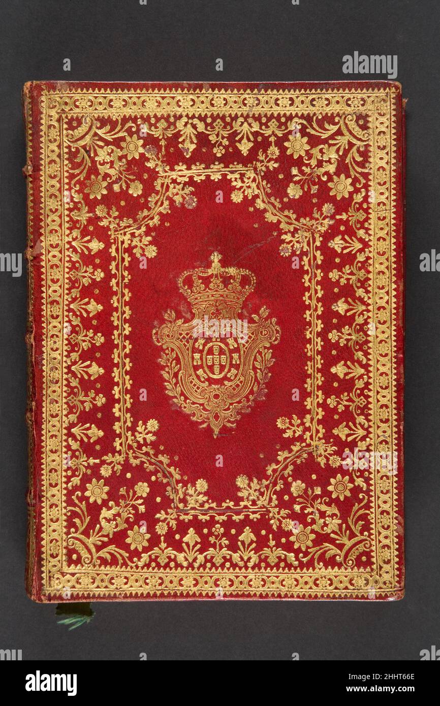 Dialogo sobre hua nova obra no Rio Tejo ... 1776 (?) Bento de Moura Portogallo Portoghese Rosso marocchino 18th secolo Portoghese rilegatura di un manoscritto scientifico in scrittura.. Dialogo sobre hua nova obra no Rio Tejo ... 682011 Foto Stock