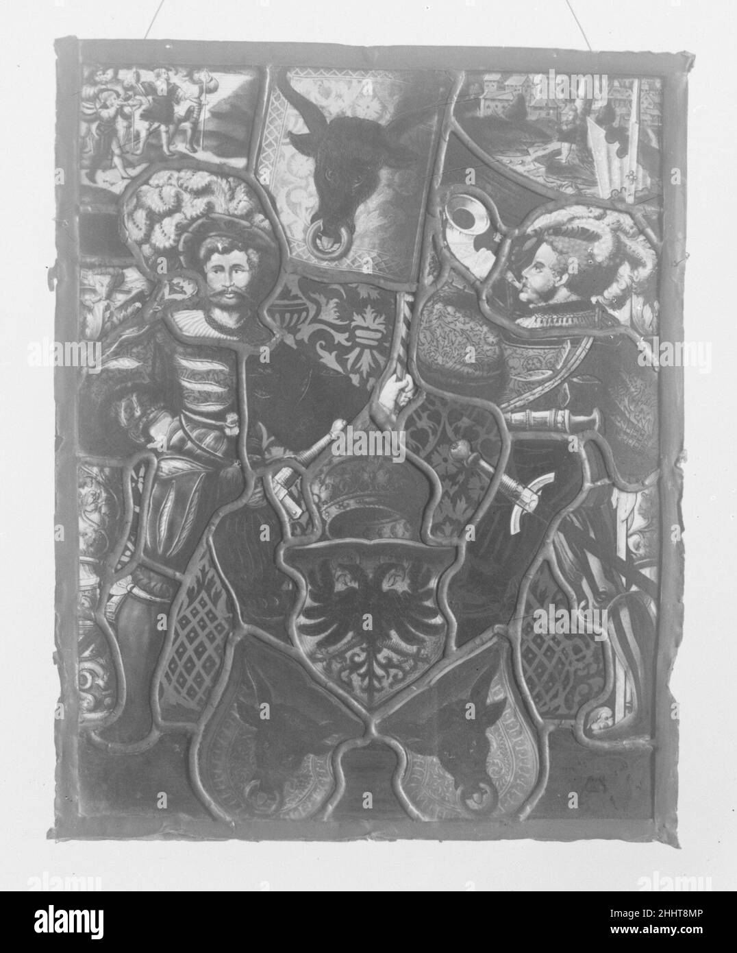 Armi del Cantone di Uri 1542 o più tardi Svizzero. Armi del Cantone di Uri. Svizzero. 1542 o versione successiva. Vetrate colorate. Vetrate Foto Stock